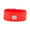 N11935 bound to please furry collar with leash red 1