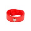 N11935 bound to please furry collar with leash red 2