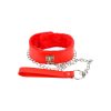 N11935 bound to please furry collar with leash red 3