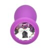 n11237 loving joy jewelled silicone butt plug purple small 2