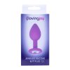 n11237 loving joy jewelled silicone butt plug purple small boxed