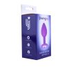 n11237 loving joy jewelled silicone butt plug purple small boxed side 1