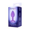 n11237 loving joy jewelled silicone butt plug purple small boxed side
